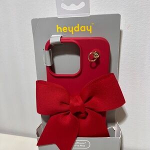 NWT Heyday Red Bow Pop Apple iPhone 15 Pro Max Cell Phone Case Target Viral